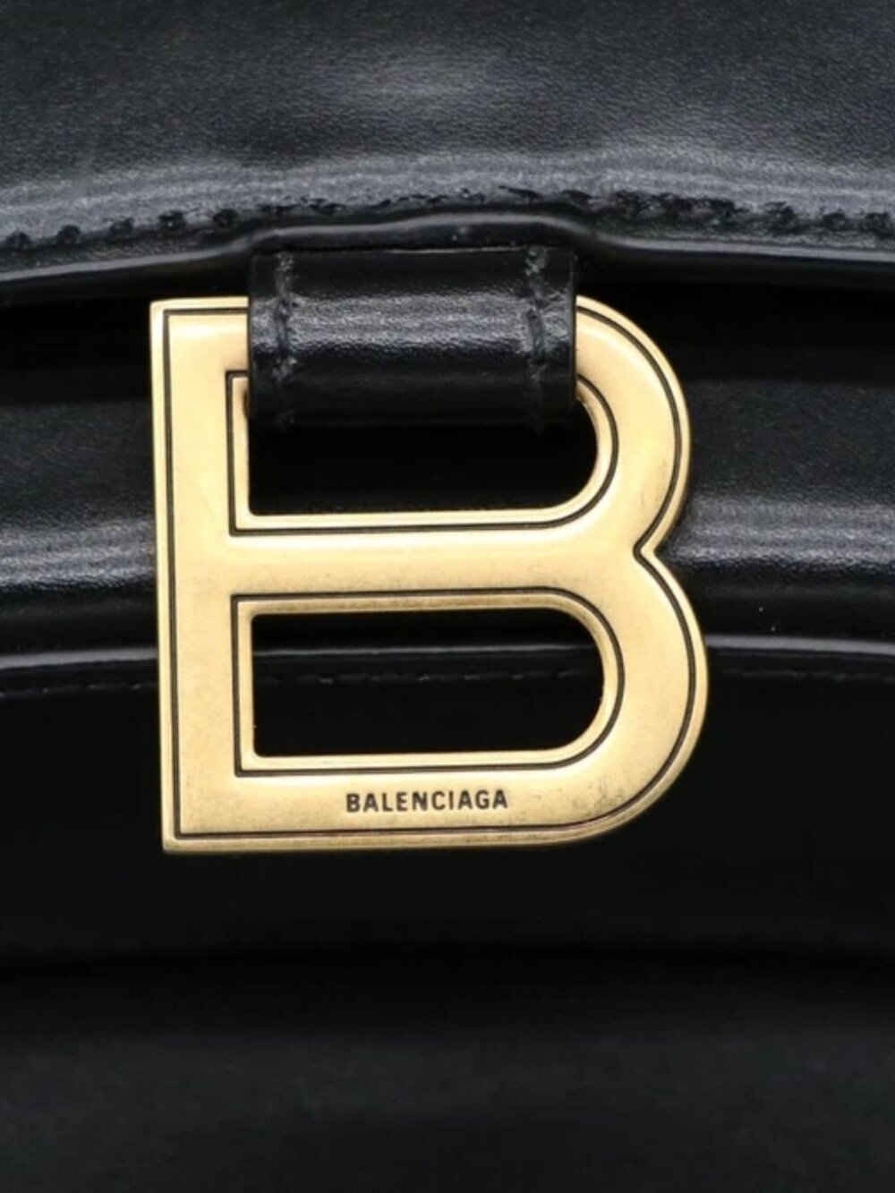 Balenciaga Hourglass Box Wallet on Chain - Black/Gold - Picture 3 of 14